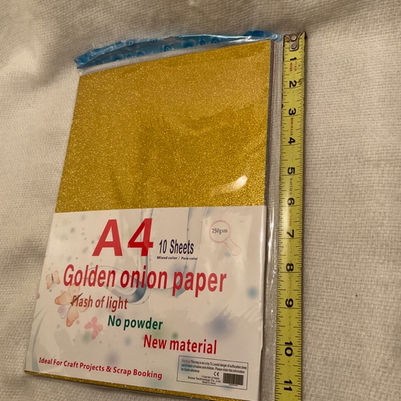 4 Packs A4 Golden Onion Paper Craft Scrap Book Glitter 10 per pack Multicolored - Picture 5 of 6